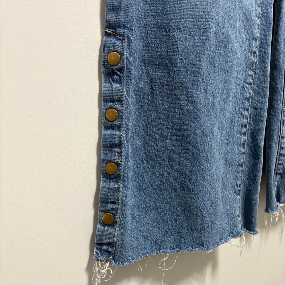 Anthropologie Pilcro Jeans Womens 27 (Actual 30x28) Wide Leg Skater Snap Button - Picture 11 of 14